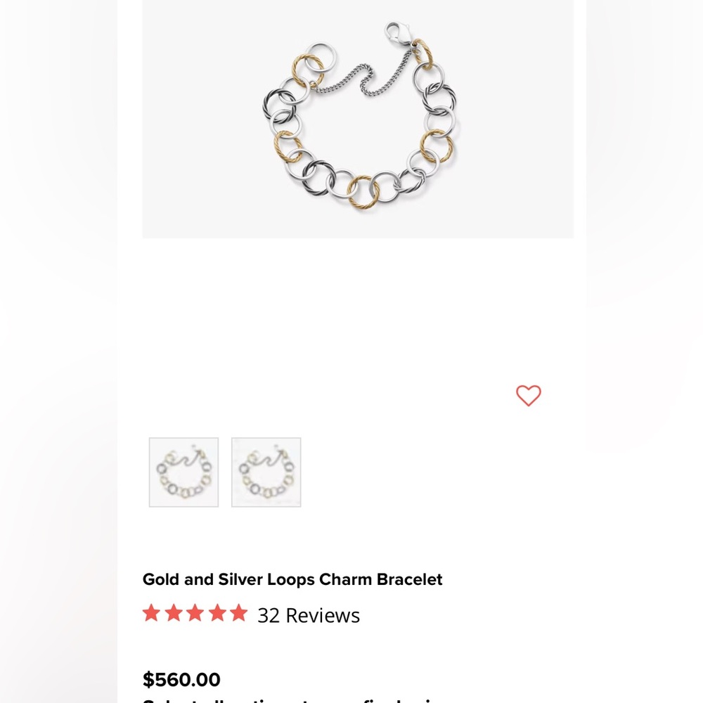 James avery bracelet silver and gold